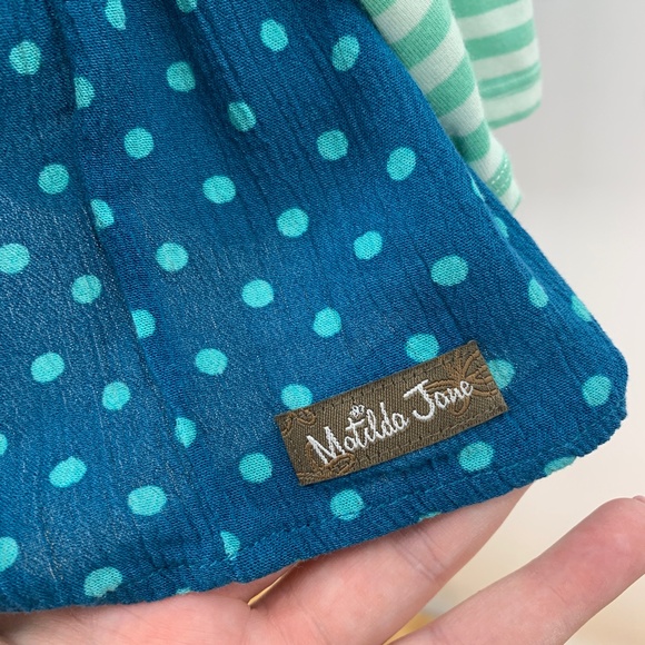 Matilda Jane Talk Tomorrow Striped Polka Dot Top Sz S - Picture 10 of 14